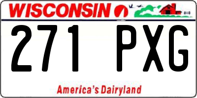 WI license plate 271PXG