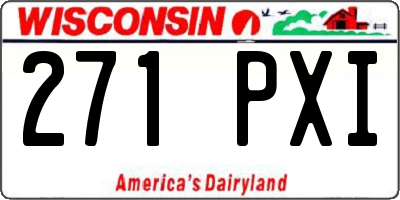 WI license plate 271PXI