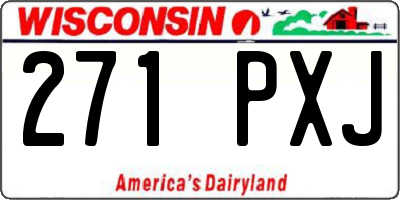 WI license plate 271PXJ
