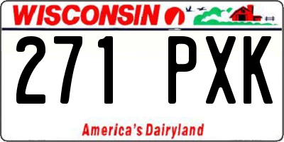 WI license plate 271PXK
