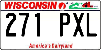 WI license plate 271PXL