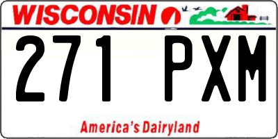WI license plate 271PXM