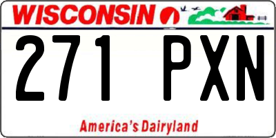 WI license plate 271PXN
