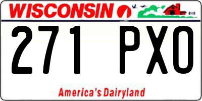 WI license plate 271PXO