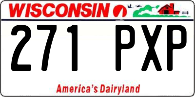 WI license plate 271PXP