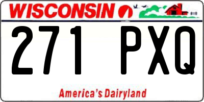 WI license plate 271PXQ