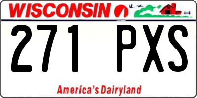 WI license plate 271PXS