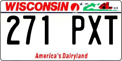 WI license plate 271PXT