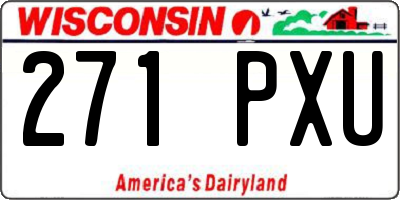WI license plate 271PXU