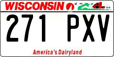 WI license plate 271PXV