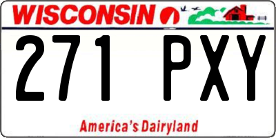 WI license plate 271PXY
