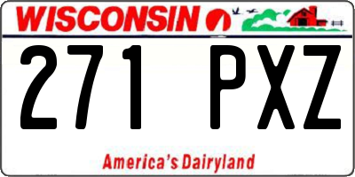 WI license plate 271PXZ