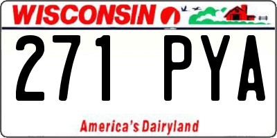 WI license plate 271PYA