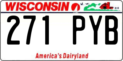 WI license plate 271PYB