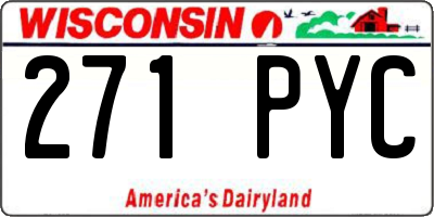 WI license plate 271PYC