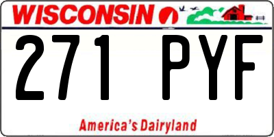WI license plate 271PYF
