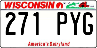 WI license plate 271PYG