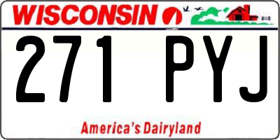 WI license plate 271PYJ