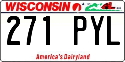 WI license plate 271PYL