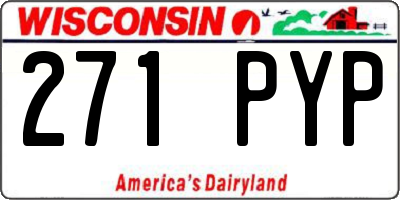 WI license plate 271PYP