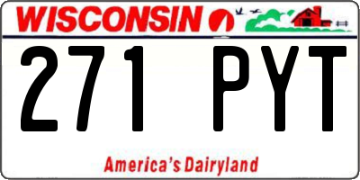 WI license plate 271PYT
