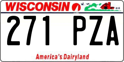 WI license plate 271PZA