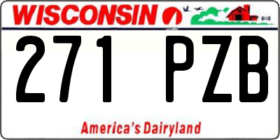 WI license plate 271PZB