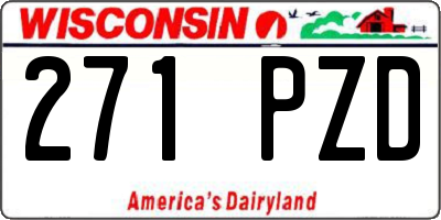 WI license plate 271PZD