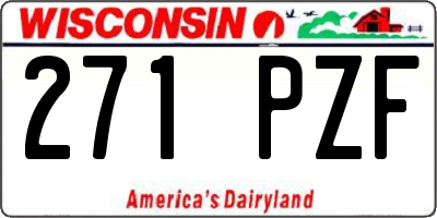 WI license plate 271PZF