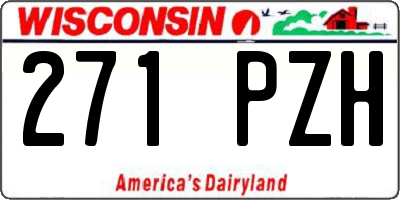 WI license plate 271PZH