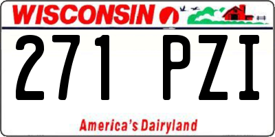 WI license plate 271PZI