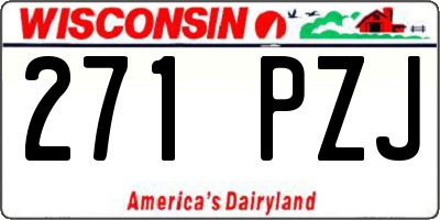 WI license plate 271PZJ