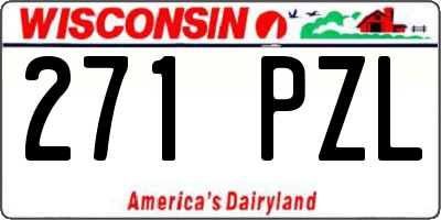 WI license plate 271PZL