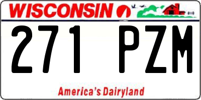 WI license plate 271PZM