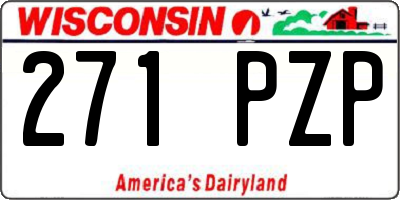 WI license plate 271PZP