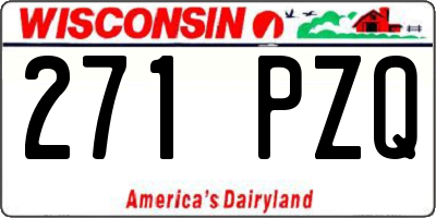 WI license plate 271PZQ