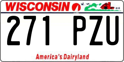 WI license plate 271PZU
