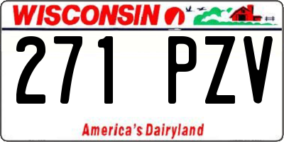WI license plate 271PZV