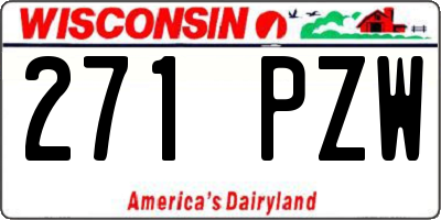 WI license plate 271PZW