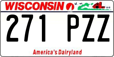 WI license plate 271PZZ