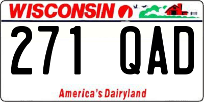 WI license plate 271QAD