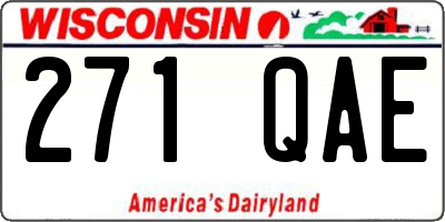 WI license plate 271QAE