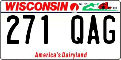 WI license plate 271QAG