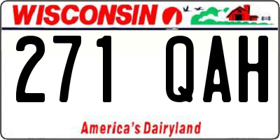 WI license plate 271QAH