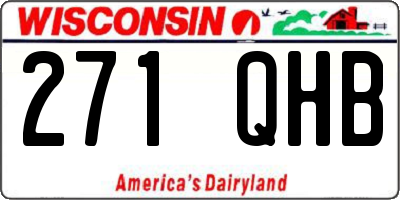 WI license plate 271QHB