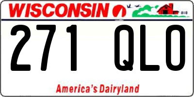 WI license plate 271QLO