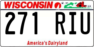 WI license plate 271RIU