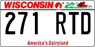 WI license plate 271RTD