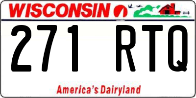 WI license plate 271RTQ