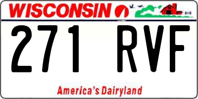 WI license plate 271RVF